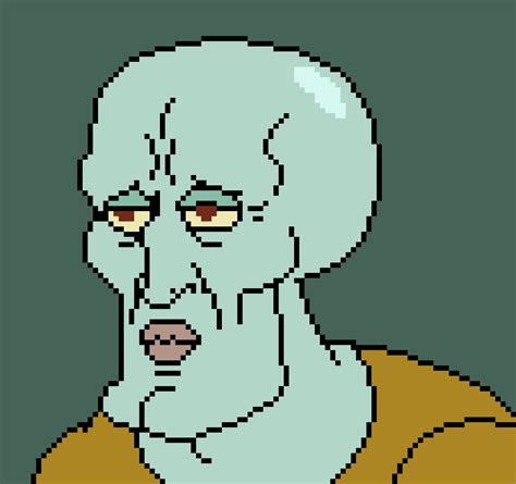 Pixel Handsome Squidward by SethMasonry on DeviantArt