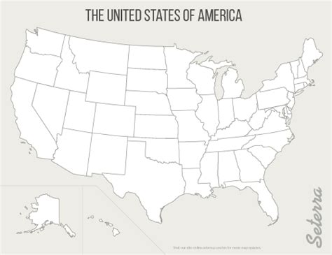 Blank printable US States map (pdf) | Map quiz, Us map printable, Us ...