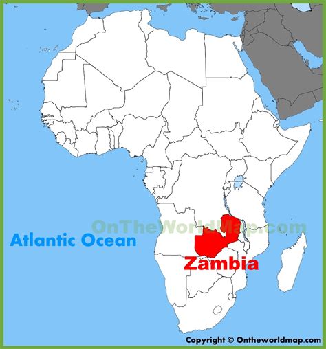 Zambia location on the Africa map