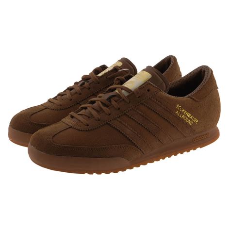 adidas beckenbauer allround brown black leather trainers | Adidou