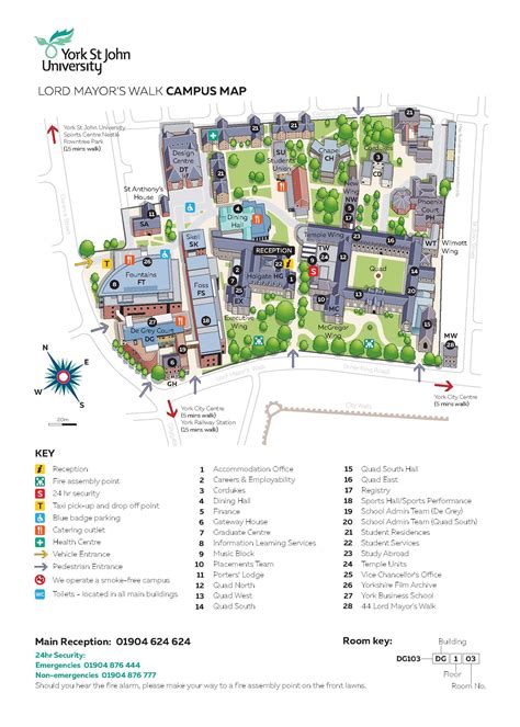 York St. John University Campus Map