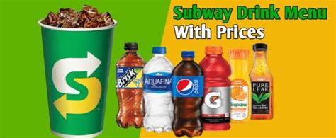 Subway Drinks Menu With Prices