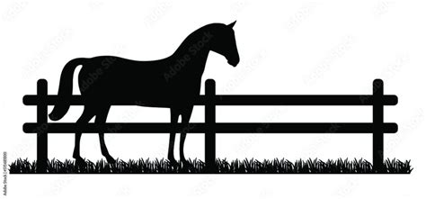 Farm Fence Silhouette Clip Art