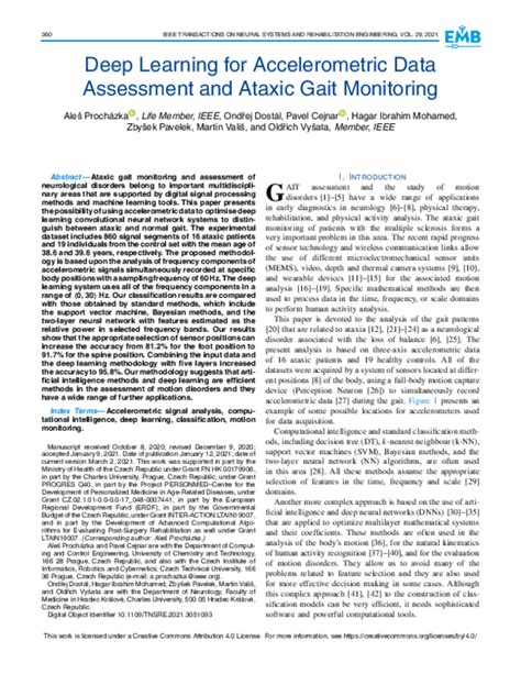 (PDF) Deep Learning for Accelerometric Data Assessment and Ataxic Gait Monitoring | Martin Valis ...