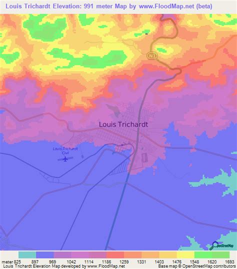 Elevation of Louis Trichardt,South Africa Elevation Map, Topography ...