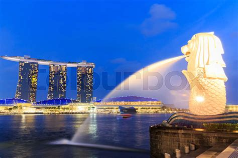 Merlion is a mythical creature with the head of a lion and the body of a fish,and is a symbol ...