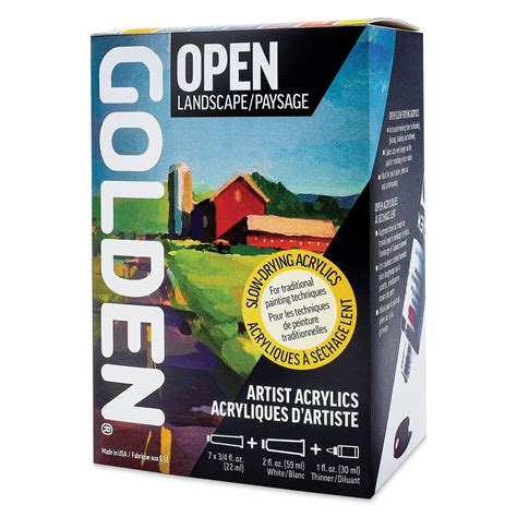 Golden Open Acrylics - Landscape Colors, Set of 7 with Thinner, 22 ml ...