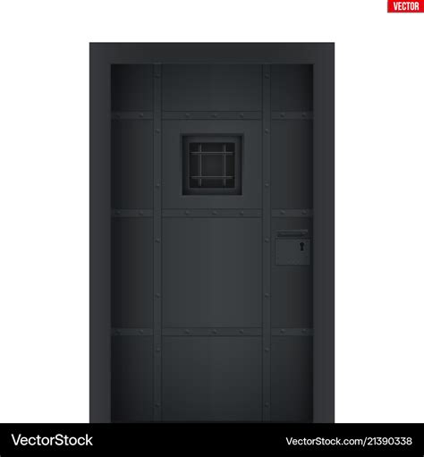 Prison jail cell door Royalty Free Vector Image