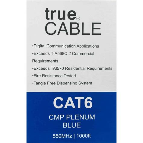 Cat6 Plenum｜Unshielded | trueCABLE (Free Shipping)