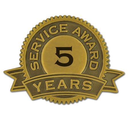 5 Years of Service Award Lapel Pin - Walmart.com