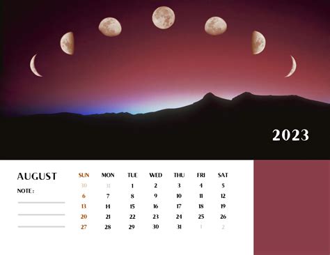 2023 Printable Moon Calendar - Etsy