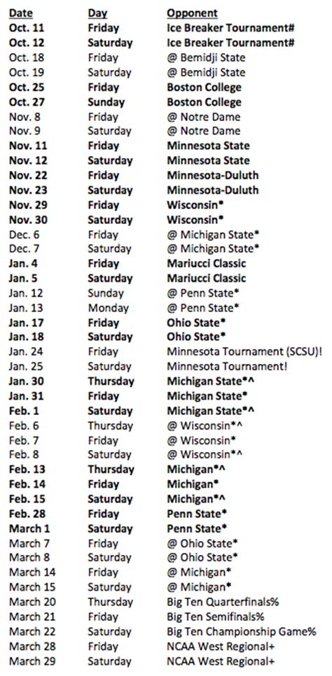 2013-14 Minnesota Gopher Hockey Schedule Released - The Daily Gopher