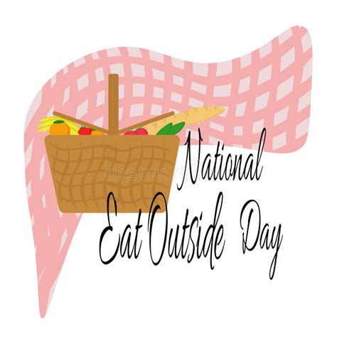 National Eat Outside Day, Picnic Basket and Bright Tablecloth for ...