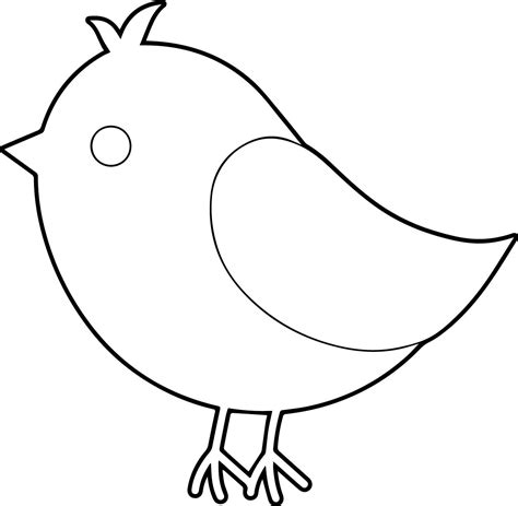 Simple-Bird-Coloring-Page - Wecoloringpage | Bird coloring pages, Spring coloring pages, Shape ...