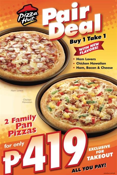 D.I.G.G.DAVAO: Pizza Hut - Buy 1 Take 1 for only P419