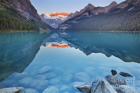 Lake Louise, Banff National Park, Canada At Sunrise Photograph by Sara Winter