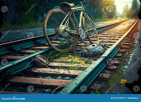 Rail Traffic and Railroad Crossing Accident Emergency Stock Photo ...