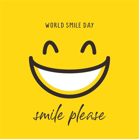 Happy world smile day banner vector illustration greeting 3409757 ...