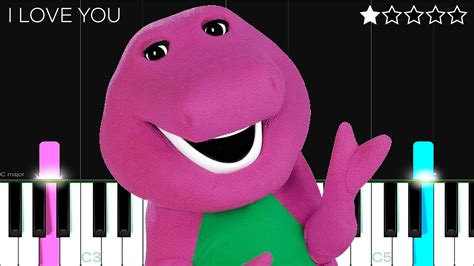 Barney - Theme Song - I Love You Song | EASY Piano Tutorial Chords - Chordify