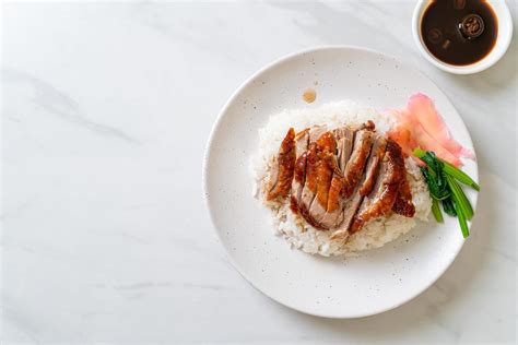 Roasted duck on rice 4851819 Stock Photo at Vecteezy