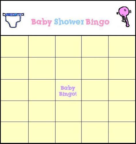 Baby Shower Bingo Game! Free printable baby shower bingo cards