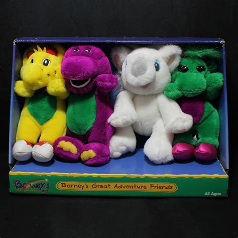 Vintage Barney's Great Adventure Friends 4 Pack Barney 7" Plush 1997 ...