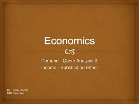 Economics : Income - substitution effect