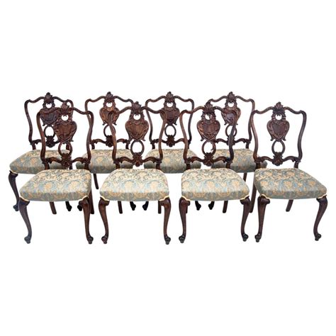 Set of Eight Antique French Renaissance Chairs at 1stDibs