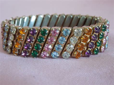 Vintage Rhinestone Expansion Bracelet | Vintage rhinestone, Expansion bracelet, Antique jewelry