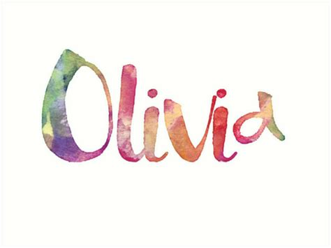 "Olivia - watercolor name" Art Prints by navtrav | Redbubble