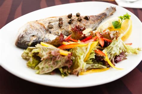 Grilled Gilt-head Bream Fish Stock Photo - Image of gourmet, cooked: 108038054