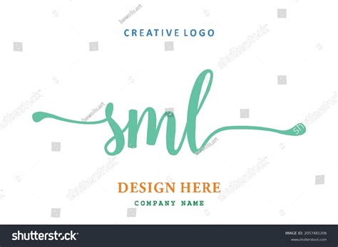 Sml Lettering Logo Simple Easy Understand Stock Vector (Royalty Free ...