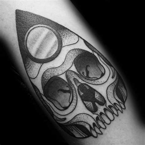 40 Planchette Tattoo Designs For Men - Ouija Board Ink Ideas