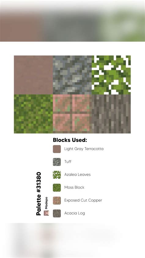 Minecraft Tuff Block Palettes! Comment requests and follow for more ...