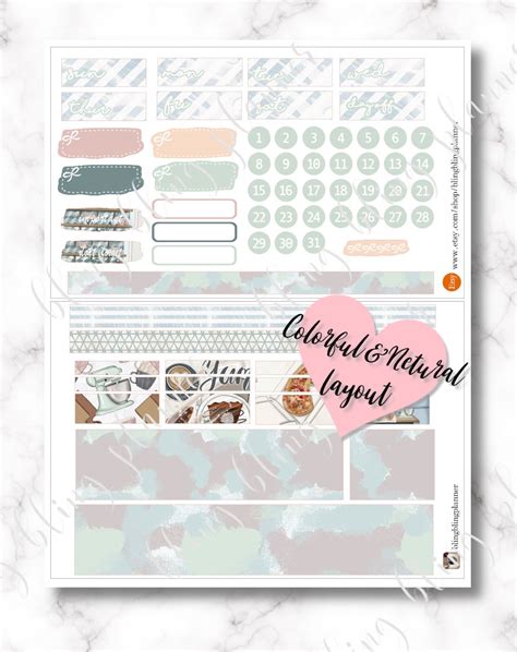 COOKING PRINTABLE Planner STICKERS Bakery Planner Sticker - Etsy