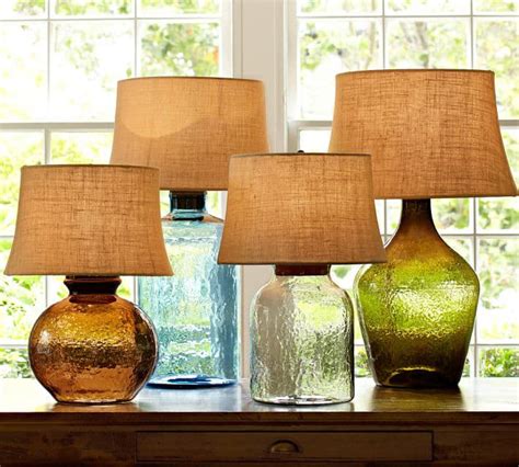 Colored Glass Table Lamps from Pottery Barn - Clift collection