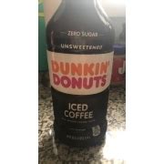 Dunkin' Donuts Iced Coffee, Unsweetened, Zero Sugar: Calories ...