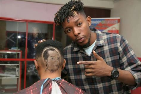 Photos: Talented Nigerian Barber Fanyi Designs Fela, Wizkid And Davido’s Faces On Clients Head ...