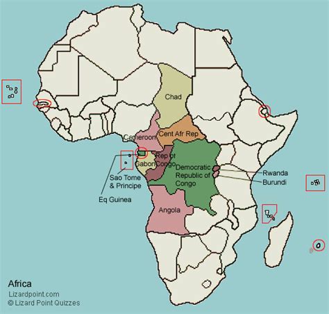 Central Africa Map Labeled