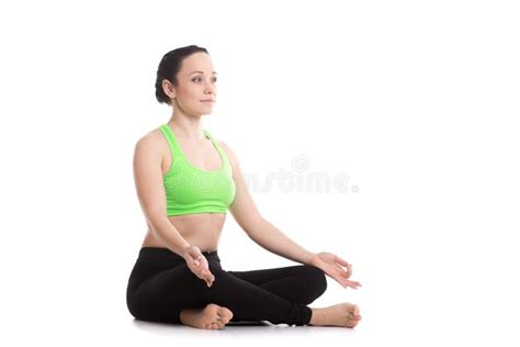 Sukhasana Yoga Pose Stock Photo - Image: 52838563