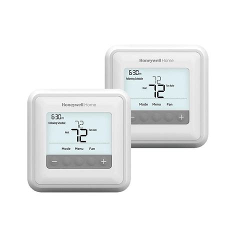 Honeywell T4 PRO 5-Day to 2-Day Programmable Thermostat 1/Heat 1/Cool - (2-Pack) RTH4110U2000 ...