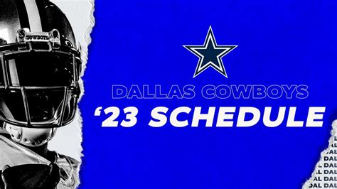 NFL Releases Full 2023 Dallas Cowboys Schedule : r/cowboys