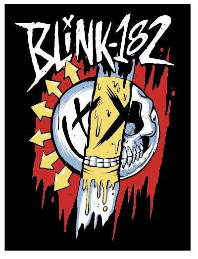 Blink 182 - Sticker - blink-182 Mixed Smile Logo - 4 x 3 Inches – Rock Merch Universe