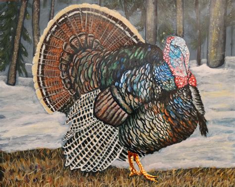 Strutting His Stuff original Painting, Turkey Painting, Wildlife Art, Turkey Acrylic Painting ...