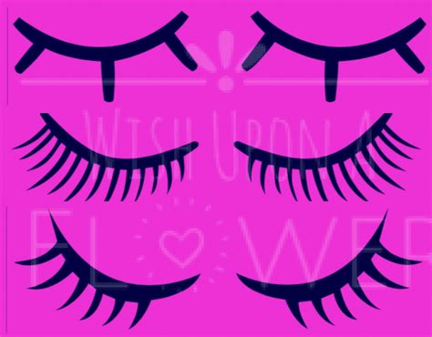 Unicorn Eyelash Template 3 Unicorn Lashes Unicorn SVG - Etsy