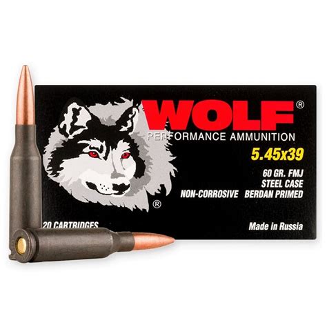 WOLF – 5.45x39mm Ammunition FMJ 60 Grains – 20ct – Texas Shooter's Supply