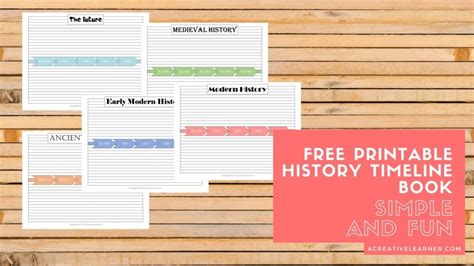 FREE PDF Printable History Timeline Notebook Pages - A Creative Learner