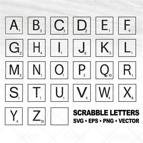 Scrabble Letter Tiles SVG Scrabble Svg Scrabble Tiles A-Z | Etsy