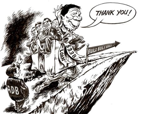 Editorial cartoon on the Duterte administrations $ 3.3B loan from ADB ...