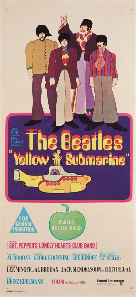 Yellow Submarine Original 1968 Australian Daybill Movie Poster ...